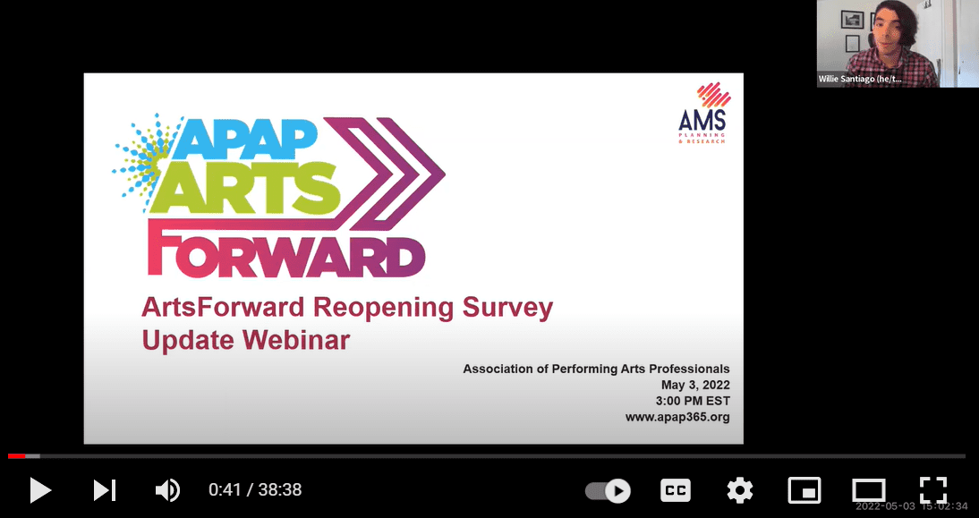 ArtsForward Reopening Survey Update Webinar