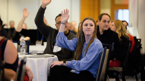 Raised Hands image from APAP|NYC 2023 Orientation