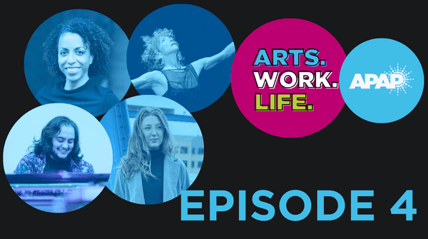 ARTS. WORK. LIFE. collage of 4 storytellers appearing in Season 3, Episode 4 of the podcast.