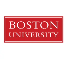 Boston University Logo (red background with white letters)